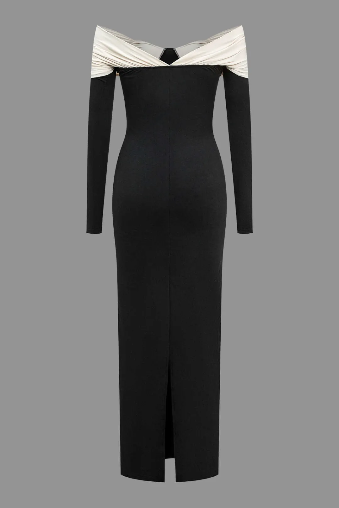 MICAS Long Sleeve Dresses|Midi Dresses-Contrast Bow Long Sleeve Midi Dress Contrast Color