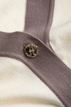 MICAS Outerwear|Outerwear-Contrast Button Sweater Cardigan BEIGE