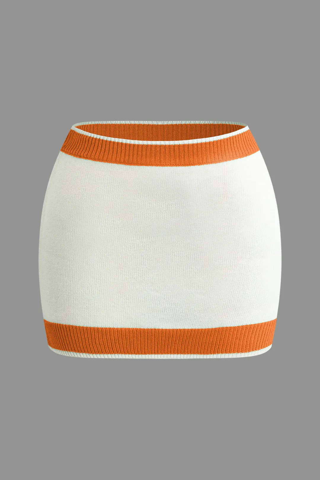 MICAS Vacation Sets|Knit Sets-Contrast Collar Crop Knit Top And Mini Skirt Set