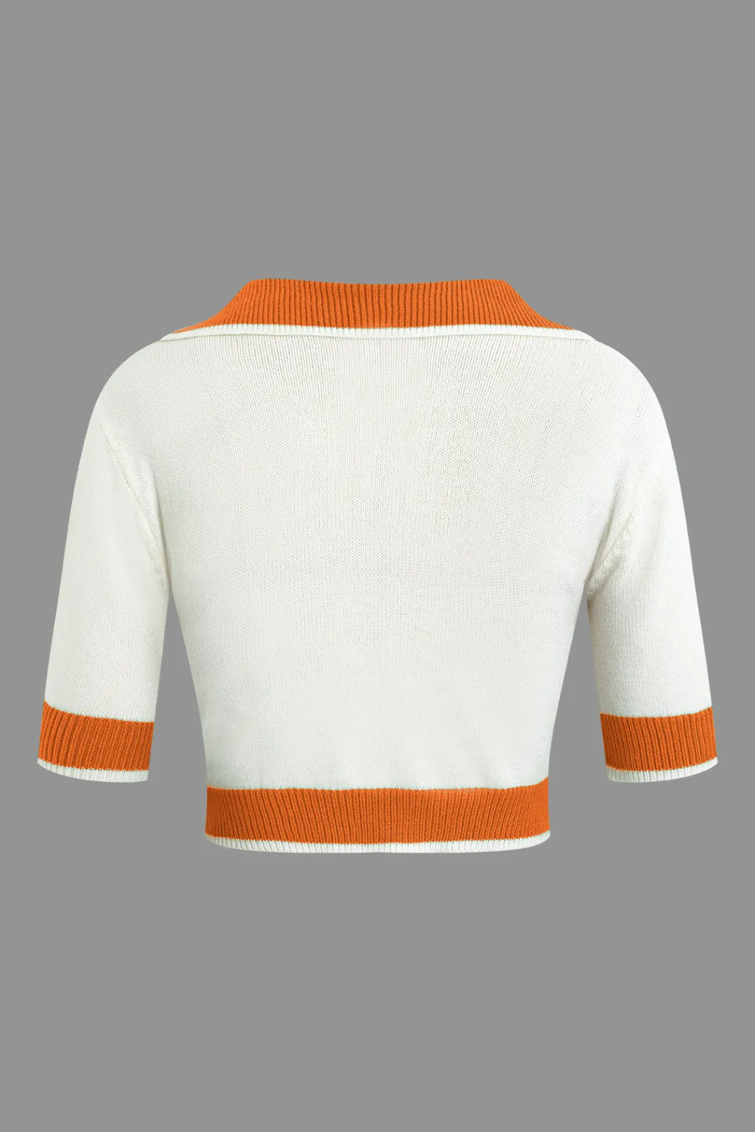 MICAS Vacation Sets|Knit Sets-Contrast Collar Crop Knit Top And Mini Skirt Set