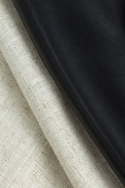 MICAS Pants-Contrast Color Block Print Straight-leg Trousers