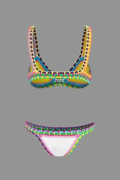 MICAS Swimwear|Vacation Sets-Contrast Crochet Trim Bikini Set