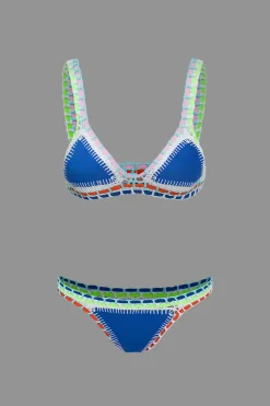 MICAS Swimwear|Vacation Sets-Contrast Crochet Trim Bikini Set