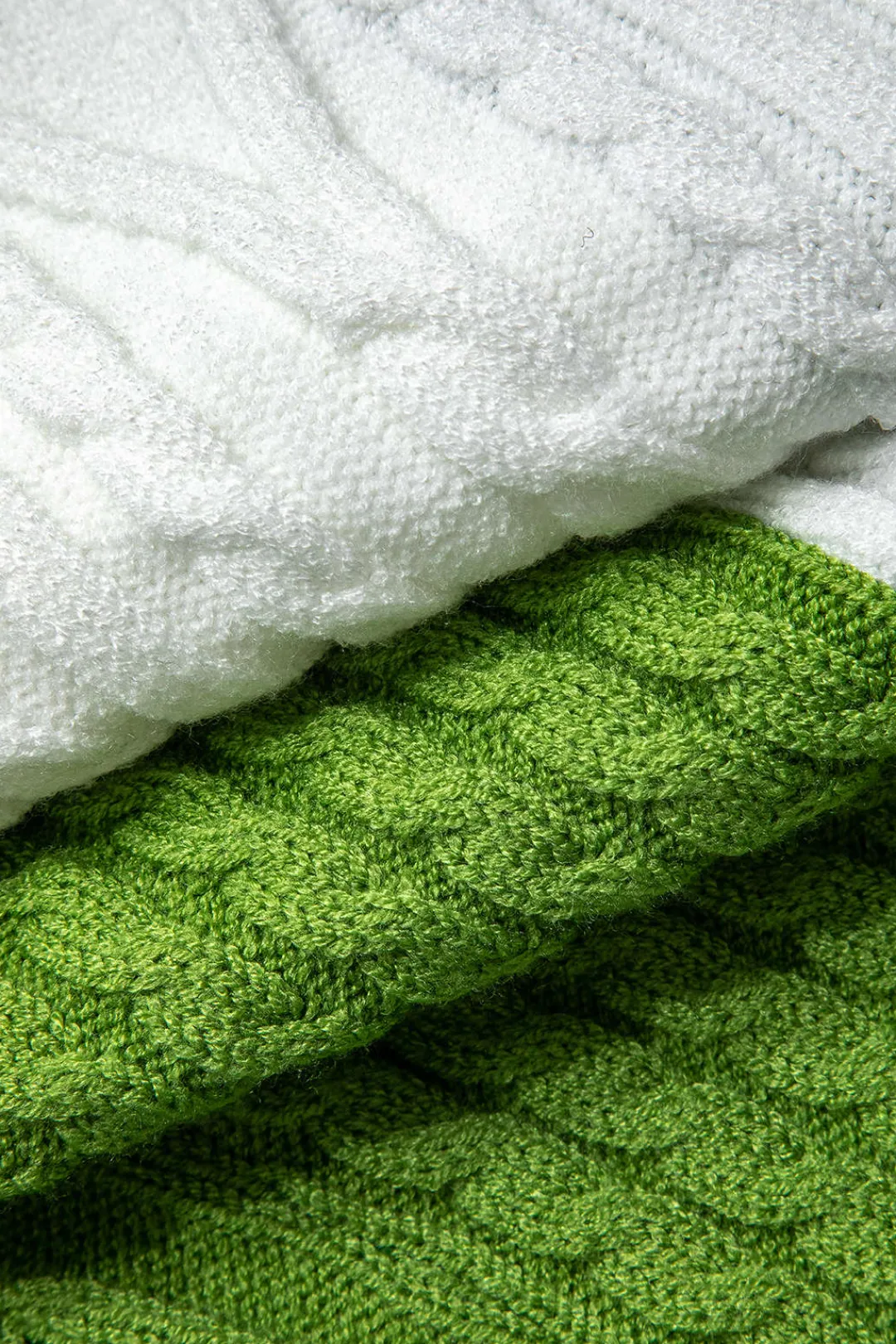 MICAS Knitwear|Skirts-Contrast Fringe Hem Knit Midi Skirt