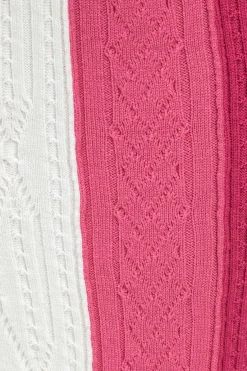 MICAS Knitwear|Skirts-Contrast Fringe Hem Knit Midi Skirt