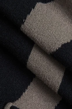 MICAS Skirts-Contrast Fringe Skirt BLACK