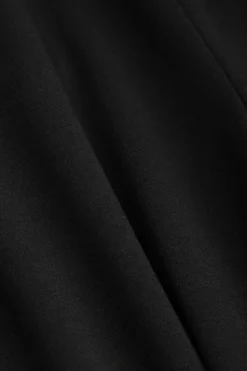 MICAS Pants-Contrast Pocket Wide Leg Trousers BLACK