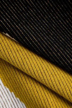 MICAS Long Sleeve Dresses|Knitwear-Contrast Print Sweater Asymmetrical Long Sleeve Dress Contrast Color