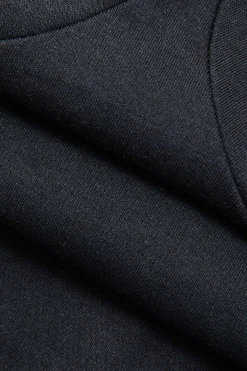 MICAS Long Sleeve Tops|Long Sleeves Tops-Contrast Ruched Long Sleeve Top BLACK