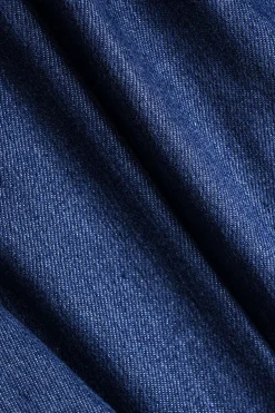 MICAS Pant Sets-Contrast Stand Collar Zipper Jacket And Patchwork Denim Pants BLACK