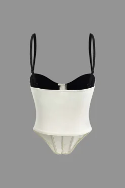 MICAS Corset & Bustier Tops|Tank Tops & Cami-Contrast Strap Corset Cami Top BEIGE