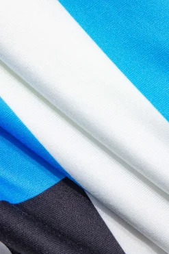 MICAS Maxi Dresses-Contrast Striped Maxi Dress Contrast Color