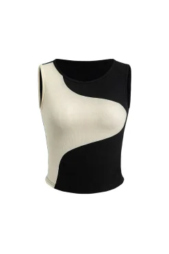 MICAS Tank Tops & Cami-Contrast Tank Top BEIGE