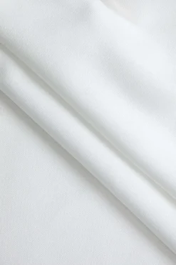 MICAS Pants-Contrast Tie-Up Wide Leg Trousers WHITE