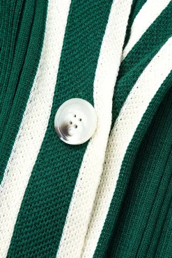 MICAS Knitwear|Knit Dresses-Contrast Trim Button Down Knitted Dress