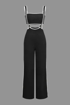 MICAS Pant Sets|Vacation Sets-Contrast Trim Tube Top And Trouser Set