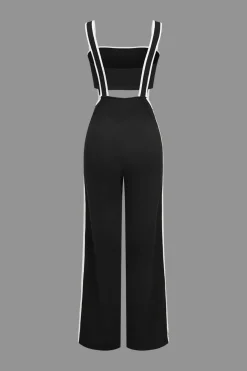 MICAS Pant Sets|Vacation Sets-Contrast Trim Tube Top And Trouser Set