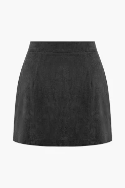 MICAS Skirts-Corduroy Button Skirt