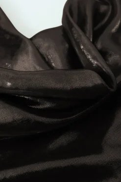 MICAS Mini Dresses-Cowl Neck Metallic Slip Mini Dress