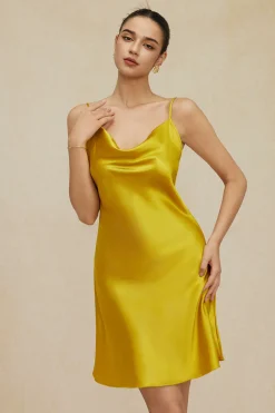 MICAS Lingerie & Sleepwear-Cowl Neck Slip Dress Lingerie