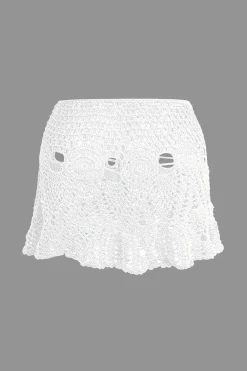 MICAS Knitwear|Vacation Sets-Crochet Halter Knit Cami Top And Mini Skirt Set