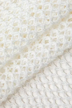 MICAS Swimwear-Crochet Knot Side Split Cover Up WHITE