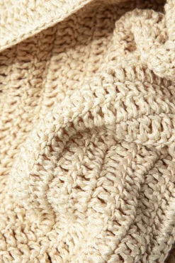 MICAS Knitwear|Knit Bottoms-Crochet Shell Tassel Knit Skirt