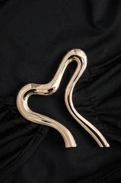 MICAS Skirt Sets-Crop Off Shoulder Top And Skirt Set BLACK