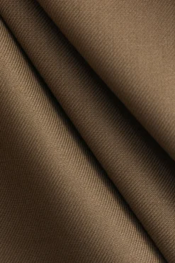 MICAS Shorts-Cross Waist Tailored Shorts TAN