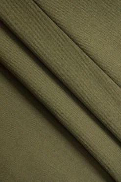 MICAS Outerwear|Outerwear-Crossed Button Pocket Belted Blazer OLIVE