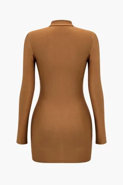 MICAS Long Sleeve Dresses|Mini Dresses-Crossed Mini Dress