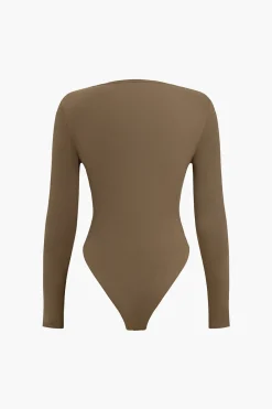 MICAS Bodysuits-Crossed Ruched Bodysuit