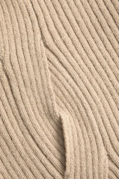 MICAS Knitwear|Knit Bottoms-Crossed Sweater Asymmetrical Midi Skirt