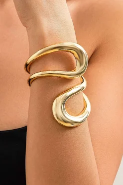 MICAS Bracelets|Accessories-Cut Out Asymmetrical Bracelet