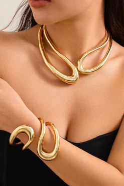 MICAS Bracelets|Accessories-Cut Out Asymmetrical Bracelet