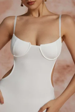 MICAS Maxi Dresses-Cut Out Backless Bustier Slip Maxi Dress