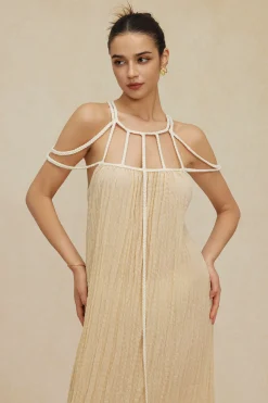 MICAS Maxi Dresses-Cut Out Backless Maxi Dress