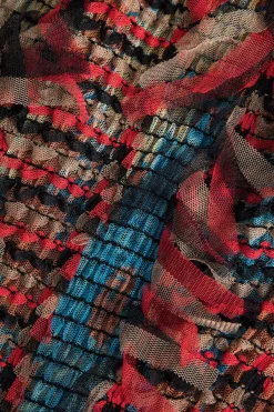 MICAS Midi Dresses-Cut Out Backless Ripped Midi Dress RED