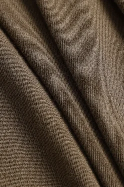 MICAS Bodysuits-Cut Out Long Sleeve Ruched Bodysuit KHAKI