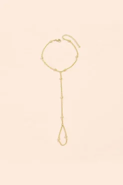 MICAS Bracelets|Accessories-Cut Out Metal Bead Bracelet PURE GOLD