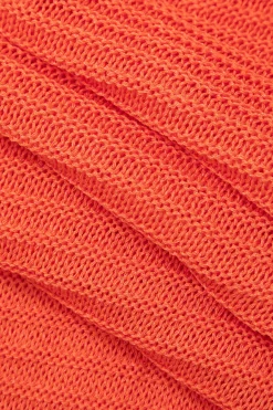 MICAS Knitwear|Knit Dresses-Cut Out Open Knit Backless Halter Maxi Dress