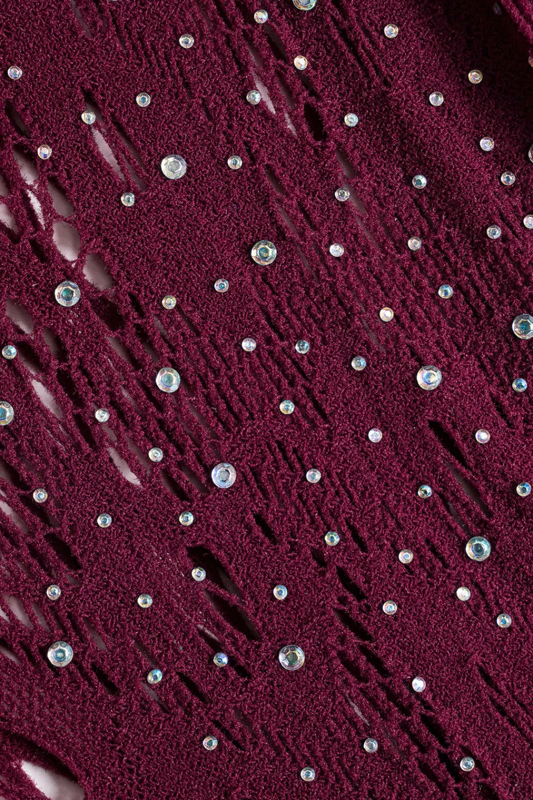 MICAS Bodysuits-Cut Out Rhinestone Long Sleeve Bodysuit