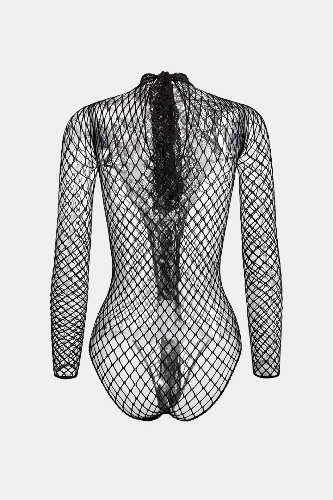 MICAS Bodysuits-Cut Out Rhinestone Long Sleeve Bodysuit