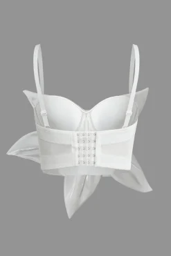 MICAS Corset & Bustier Tops-3D Floral Hook And Eye Corset Top