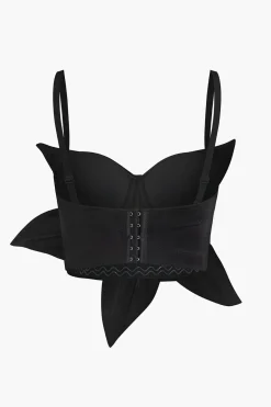 MICAS Corset & Bustier Tops-3D Floral Hook And Eye Corset Top