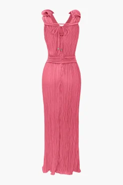 MICAS Midi Dresses-3D Floral V-neck Midi Dress