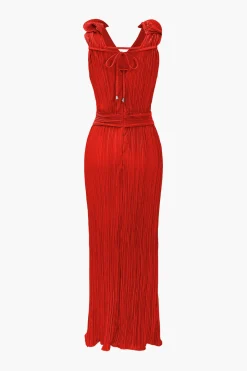 MICAS Midi Dresses-3D Floral V-neck Midi Dress