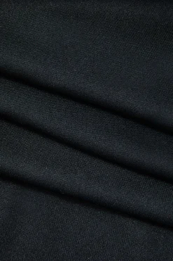 MICAS Maxi Dresses-Deep V-neck Ruched Short Sleeve Maxi Dress BLACK