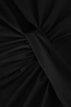 MICAS Midi Dresses-Deep V-Neck Sleeveless Midi Dress