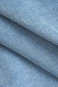 MICAS Skirts-Denim Asymmetrical Bow Skirt STEEL BLUE